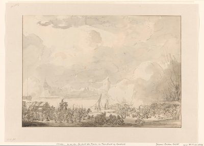 Fransmännens flygning från Papendrecht, 1813 av Johannes Christiaan Schotel