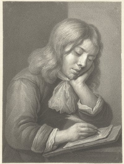 skrivande pojke av Johannes Cornelis Mertens