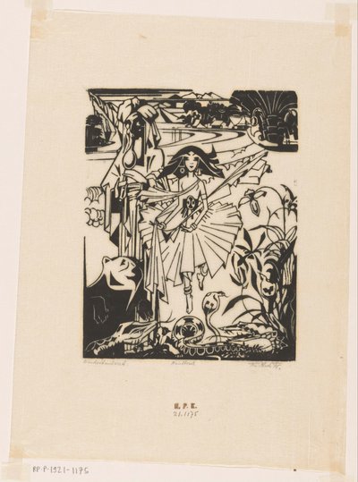 Hindoedanseres (originaltitel på objektet) av Johannes Frederik Engelbert ten Klooster (signed by artist)