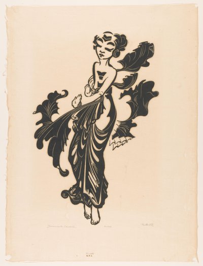 Javanesisk dansare (originaltitel på objekt) av Johannes Frederik Engelbert ten Klooster (signed by artist)