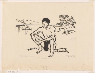 Papoea (originaltitel) av Johannes Frederik Engelbert ten Klooster (signed by artist)