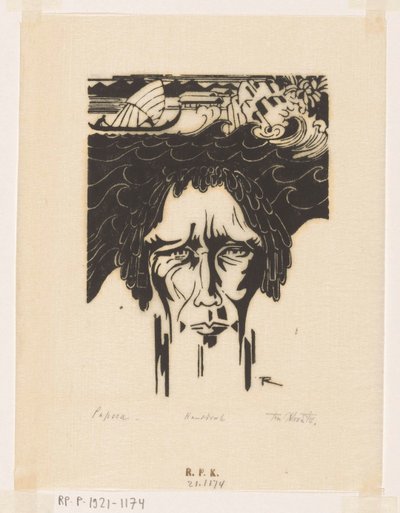 Papoea (originaltitel på objekt) av Johannes Frederik Engelbert ten Klooster (signed by artist)