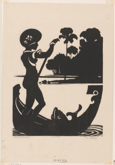 Papoeameisje (originaltitel på objekt) av Johannes Frederik Engelbert ten Klooster (signed by artist)