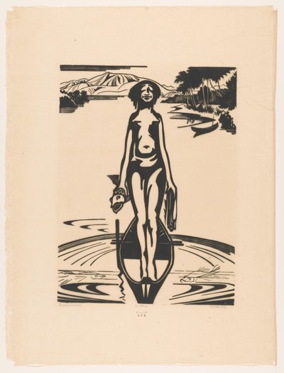 Papoeavrouw (originaltitel på objekt) av Johannes Frederik Engelbert ten Klooster (signed by artist)
