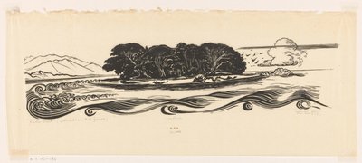 Fader Smit, Geelvink Bay, Nederländska Nya Guinea (originaltitel på objektet) av Johannes Frederik Engelbert ten Klooster (signed by artist)