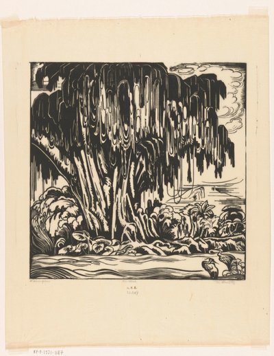 Waringin (originaltitel på objekt) av Johannes Frederik Engelbert ten Klooster (signed by artist)
