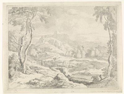 Landskap med herdar Landskap efter Gaspar Poussin (serietitel) av Johannes Glauber