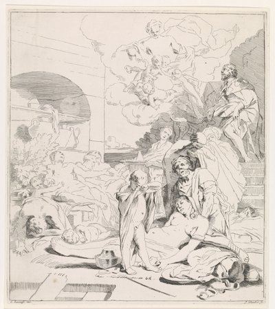 Bön från Saint Roch Bibliska, mytologiska och allegoriska representationer (serietitel) av Johannes Glauber