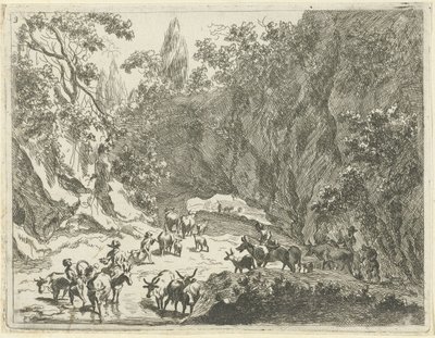 Bergslandskap med herdar och boskap Landskap med herdar och boskap (serietitel) av Johannes Gronsveld