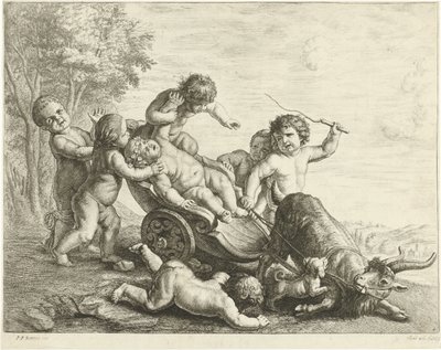 Putti med getvagn av Johannes Gronsveld