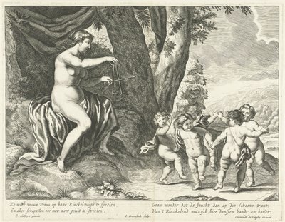 Venus en dansande putti av Johannes Gronsveld
