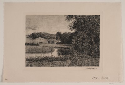 Landskap med bäck av Johannes Groth