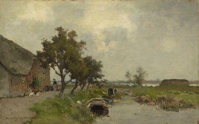 Tvätta kläder, ca 1850-80 av Johannes Hendrik Weissenbruch