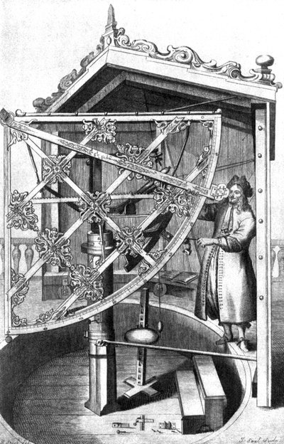 Astronom i sitt observatorium av Johannes Hevelius