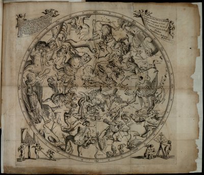 Tabell över stjärnbilden på norra halvklotet Firmamentum Sobiescianumsive Uranographia av Johannes Hevelius
