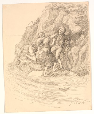Illustration till Alfred Tennyson "Enoch Arden" av Johannes Holbek