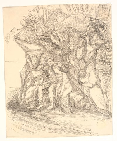 Illustration till Alfred Tennyson "Enoch Arden" av Johannes Holbek