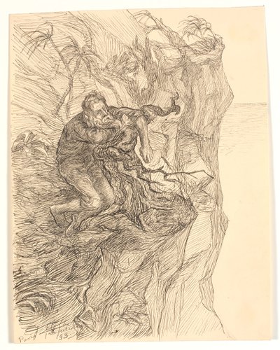 Illustration till Alfred Tennyson "Enoch Arden" av Johannes Holbek