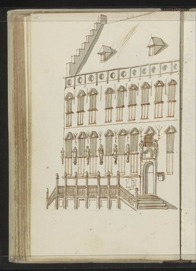 Fasad av stadshuset i Nijmegen av Johannes Huibert Prins