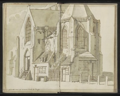 Sidovy av Nieuwe Kerk i Delft av Johannes Huibert Prins