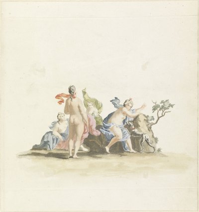 Diana och hennes nymfer av Johannes Jacobsz van den Aveele (attributed to)