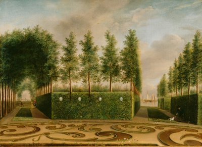 En formell trädgård, 1766 av Johannes Janson
