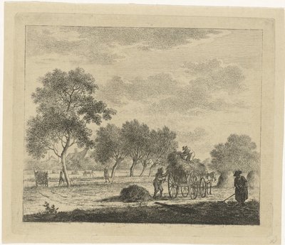 Landskap med skördare juli De tolv månaderna (serietitel) De färgade teckningarna av de 12 månaderna (...) (serietitel) av Johannes Janson