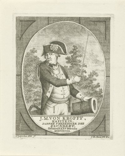Porträtt av Joachim Maurits von Kropff av Johannes Jelgerhuis