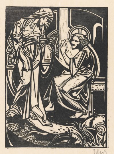 Kristus och den samaritanska kvinnan av Johannes Josephus Aarts (signed by artist)