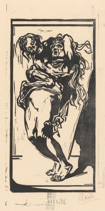 Döden och en kvinna av Johannes Josephus Aarts (signed by artist)