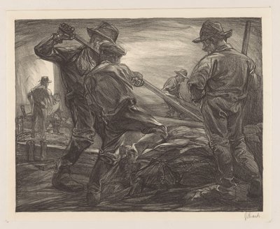 vallarbetare av Johannes Josephus Aarts (signed by artist)