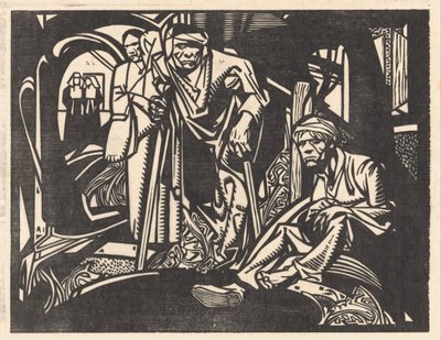 Sårad i en kyrka av Johannes Josephus Aarts (signed by artist)