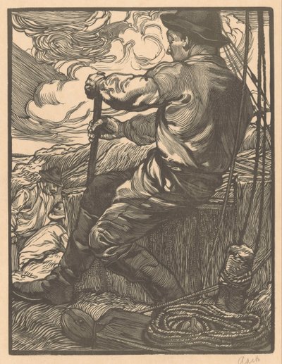 Nyfiken arbetare av Johannes Josephus Aarts (signed by artist)