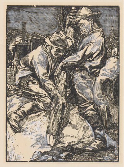 Byggnadsarbetare ägnade sig åt pålningsarbete av Johannes Josephus Aarts