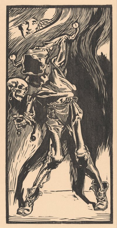 Döden som en harlekin, spelar bilboquet av Johannes Josephus Aarts