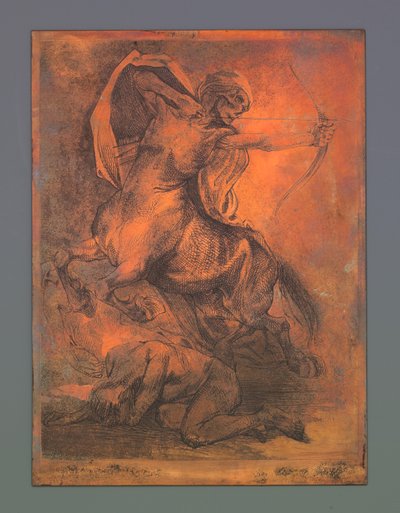 Döden som kentaur med pil och båge av Johannes Josephus Aarts