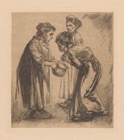 Tre kvinnor med kruka av Johannes Josephus Aarts