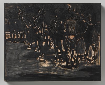 En man med hästar av Johannes Josephus Aarts