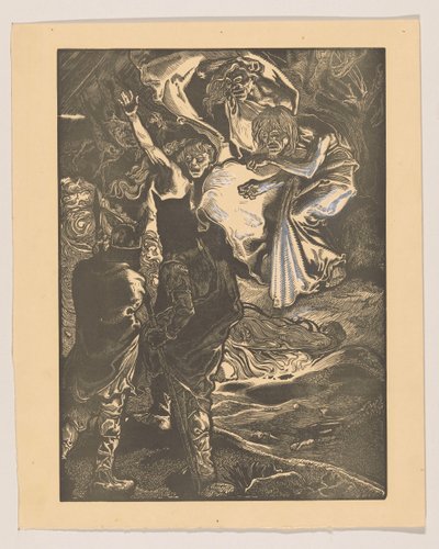 Macbeth och Banquo möter de tre häxorna av Johannes Josephus Aarts