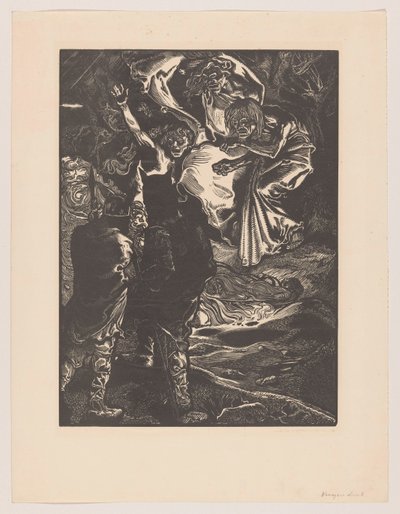 Macbeth och Banquo möter de tre häxorna av Johannes Josephus Aarts