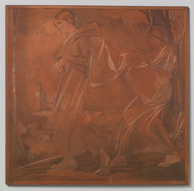 Två kvinnor, båda bär en väska av Johannes Josephus Aarts