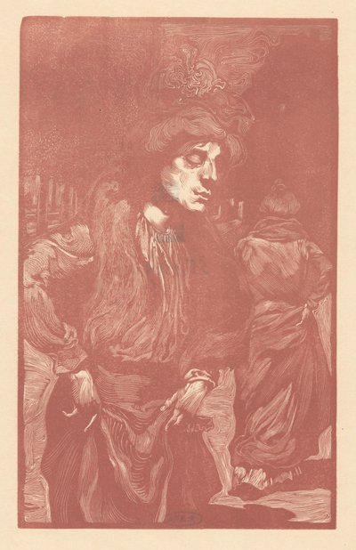 Två kvinnor som går på gatan av Johannes Josephus Aarts