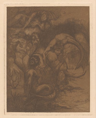 Fem sjöjungfrur av Johannes Josephus Aarts