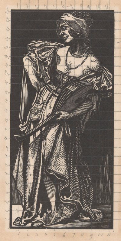 Kvinna med luta av Johannes Josephus Aarts