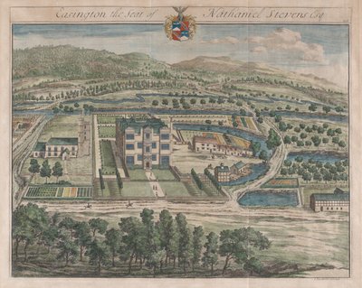 Easington, The Seat of Nathaniel Stevens, [1712] återutgiven 1768. av Johannes Kip