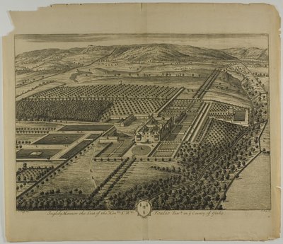 Ingleby Herrgård, plansch 60 från Illustrerad Britannia av Johannes Kip