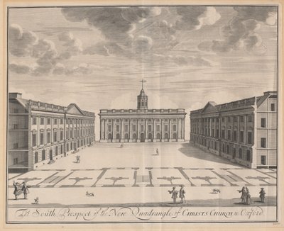 The South Prospect of the New Quadrangle of Christ Church i Oxford av Johannes Kip after Leendert Knijff