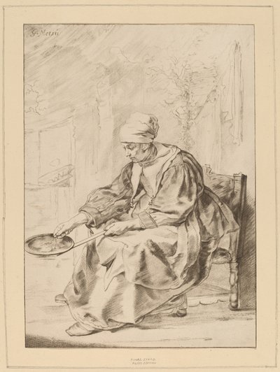 Pannkakskvinna, 1768. av Johannes Kornlein