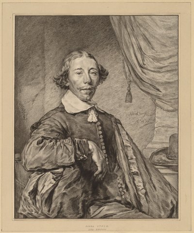 Porträtt av en sittande man, 1771. av Johannes Kornlein