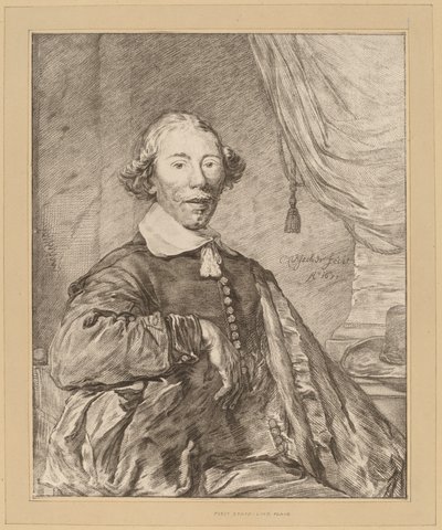 Porträtt av en sittande man, 1771. av Johannes Kornlein